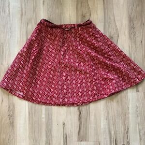 Vintage 1970s midi skirt with belt Union Made sz 30"